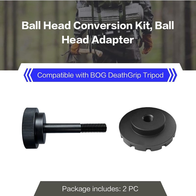 KPY Ball Head Conversion Kit, Ball Head Adapter, Compatible with BOG DeathGrip Tripod - Image 1